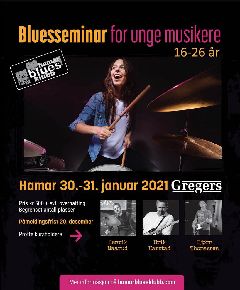 Hamar Bluesklubb arrangerer bluesseminar for unge musikere